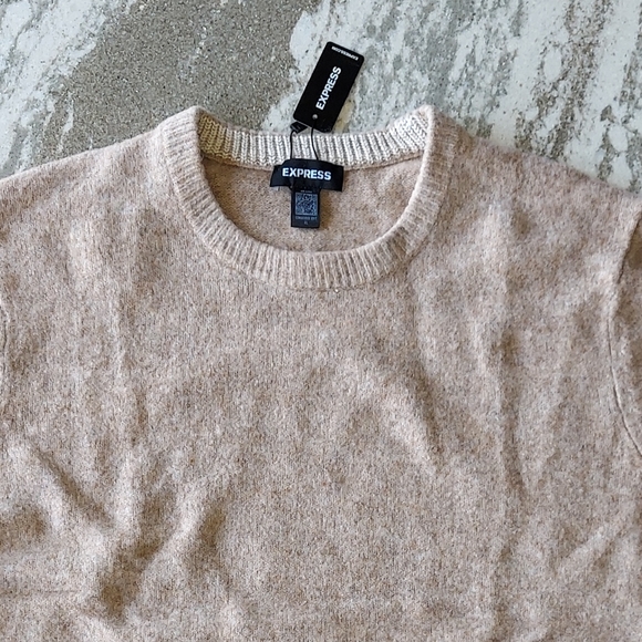 Express Men's Camel Heathered Conscious Edit Sweater New Size XL - Picture 2 of 3